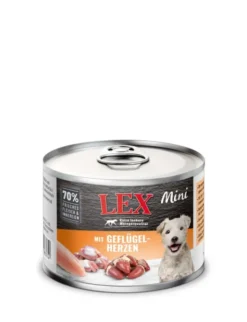LEX Mini mit Geflügelherzen 200g