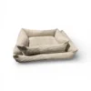 Lieblingsplatz Hundebett Cord beige 75 x 55 cm