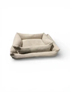 Lieblingsplatz Hundebett Cord beige 75 x 55 cm