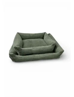 Lieblingsplatz Hundebett Cord grün 75 x 55 cm