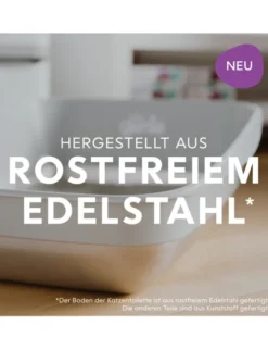Litter Genie Edelstahl Katzentoilette grau