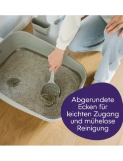 Litter Genie Edelstahl Katzentoilette grau