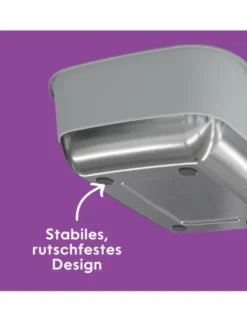 Litter Genie Edelstahl Katzentoilette grau