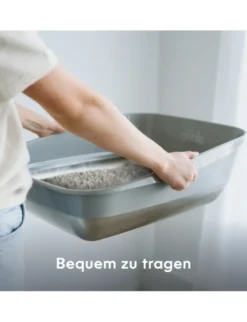 Litter Genie Edelstahl Katzentoilette grau