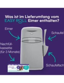 Litter Genie LitterLocker EASY Roll Entsorgungseimer grau