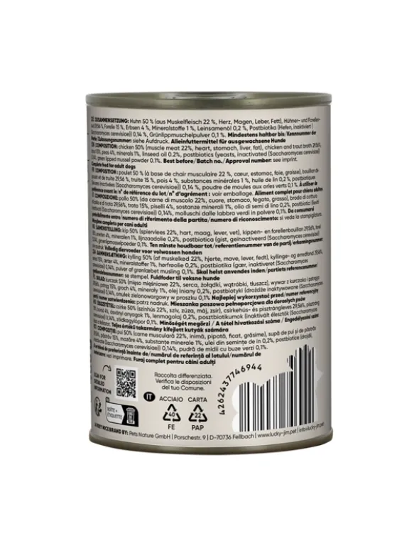 Lucky Jim Classic Adult Huhn, Forelle, Geflügel 400g