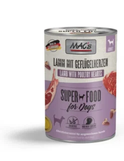 MAC's DOG Lamm mit Geflügelherzen 400g