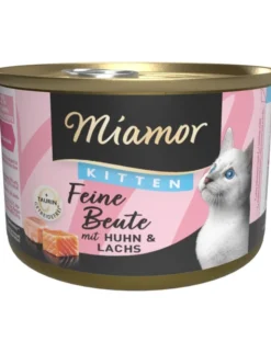 Miamor Feine Beute Kitten Huhn, Lachs 185g