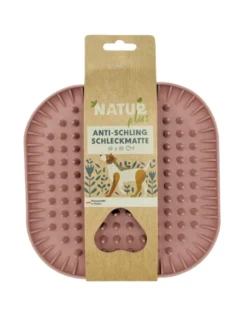 NATURplus Anti-Schling Schleckmatte rosa 19 x 19 cm