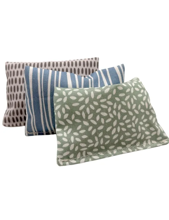 NATURplus Baldrianspielkissen 3er Set beige, blau, grün
