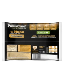 Pawsome! Adult 4er Flowpack Huhn 340g