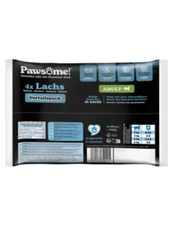 Pawsome! Adult 4er Flowpack Lachs 340g
