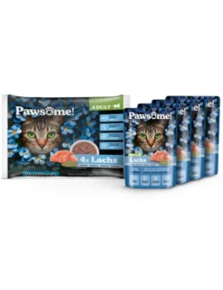 Pawsome! Adult 4er Flowpack Lachs 340g
