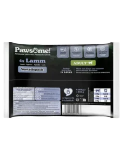 Pawsome! Adult 4er Flowpack Lamm 340g