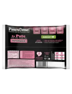Pawsome! Adult 4er Flowpack Pute 340g