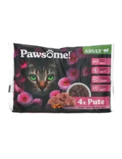 Pawsome! Adult 4er Flowpack Pute 340g
