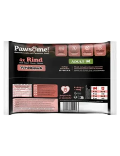 Pawsome! Adult 4er Flowpack Rind 340g