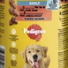 Pedigree Adult in Pastete mit 3 Sorten: Rind, Lamm und Huhn 800g