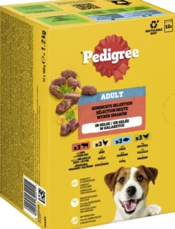 Pedigree Adult Multipack mit Rind- und Lebermischung, mit Huhn, mit Fisch, mit Geflügel 1,2kg