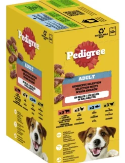 Pedigree Adult Multipack mit Rind- und Lebermischung, mit Huhn, mit Fisch, mit Geflügel 1,2kg