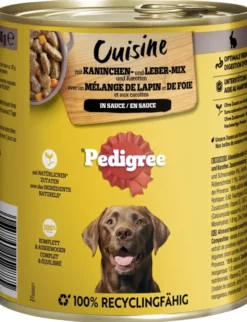 Pedigree Cuisine in Sauce mit Kaninchen- und Lebermischung und Karotten 800g
