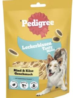 Pedigree Leckerbissen Tasty Minis Rind & Käse Geschmack 140g