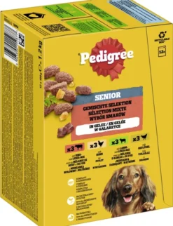 Pedigree Senior Multipack mit Rind- und Lebermischung, mit Huhn, mit Lamm- und Lebermischung, mit Geflügel 1,2kg