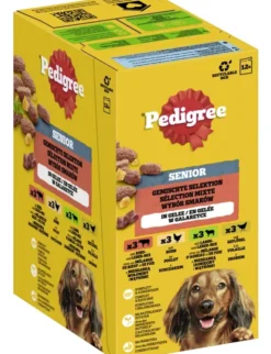 Pedigree Senior Multipack mit Rind- und Lebermischung, mit Huhn, mit Lamm- und Lebermischung, mit Geflügel 1,2kg