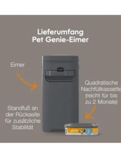 pet genie Entsorgungseimer dunkelgrau