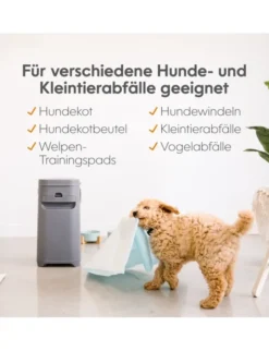 pet genie Entsorgungseimer dunkelgrau