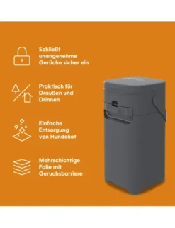 pet genie Entsorgungseimer dunkelgrau