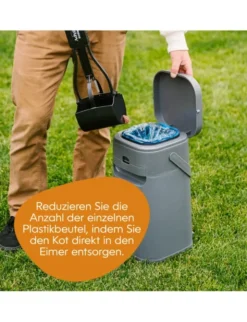 pet genie Entsorgungseimer dunkelgrau