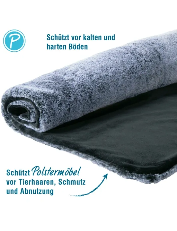 Petlando Decke Alaska grau 90 x 65 cm
