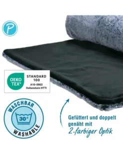 Petlando Decke Alaska grau 90 x 65 cm