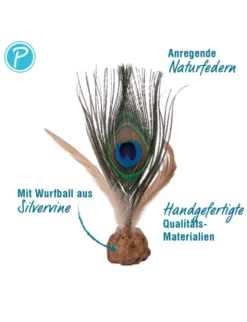 Petlando Earthcat Silverline Federball Pfau