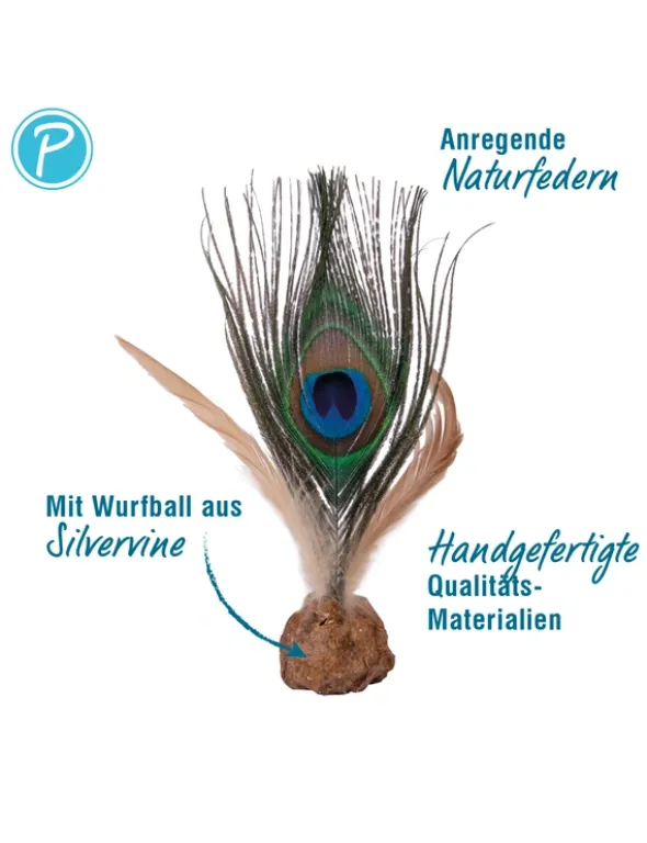 Petlando Earthcat Silverline Federball Pfau