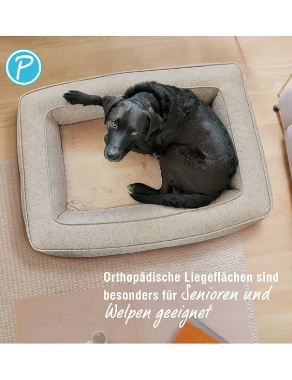 Petlando Hundebett Lima Ortho braun 80 x 55 cm