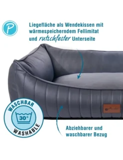 Petlando Hundebett Linz Ortho anthrazit 90 x 70 cm