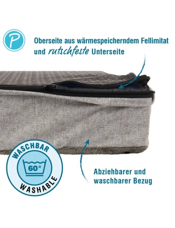 Petlando Hundematte Merano Ortho braun 72 x 50 cm
