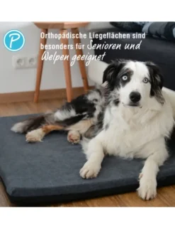 Petlando Hundematte Turino Ortho anthrazit 60 x 40 cm