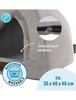 Petlando Katzenhöhle Bastia grau 40x35x40 cm