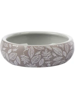 Petlando Keramik-Hundenapf Leaf braun S