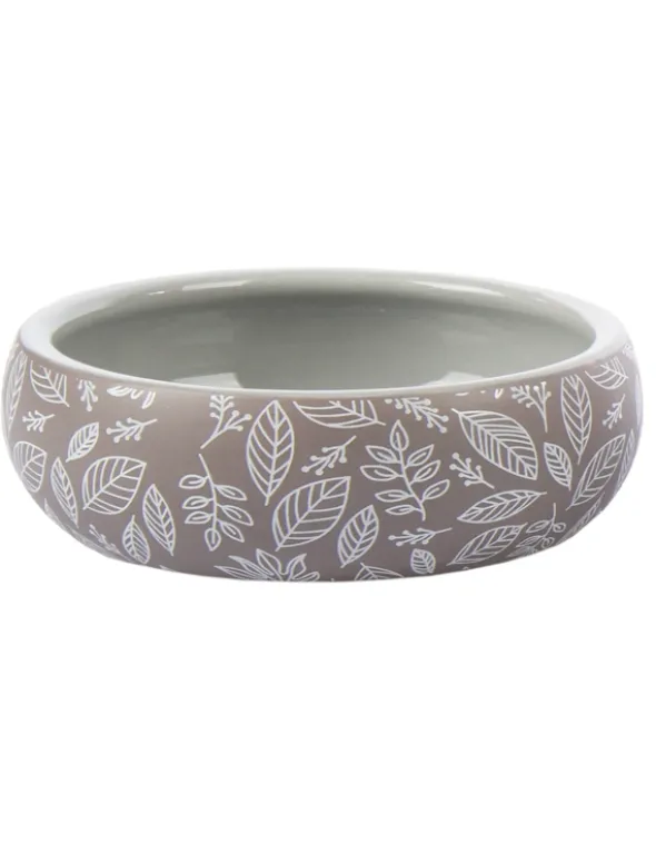 Petlando Keramik-Hundenapf Leaf braun S