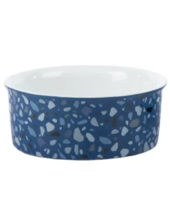 Petlando Keramik-Hundenapf Terrazzo blau S