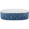 Petlando Keramik-Katzennapf Terrazzo blau