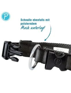 Petlando Mesh Halsband schwarz 18/2,0 cm
