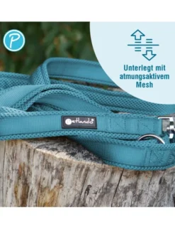 Petlando Mesh verstellbare Führleine petrol 2,3 m/ 15 mm