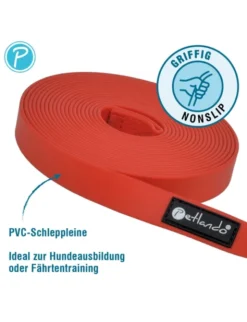 Petlando Trekking Schleppleine 10mm rot 5 m