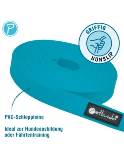 Petlando Trekking Schleppleine 10mm blau 10 m