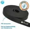 Petlando Trekking Schleppleine 10mm schwarz 5 m